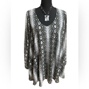 SHOW ME YOUR MUMU PYTHON PRNT HIGH LOW DONNA MICHELLE TUNIC/MINI DRESS SZ L